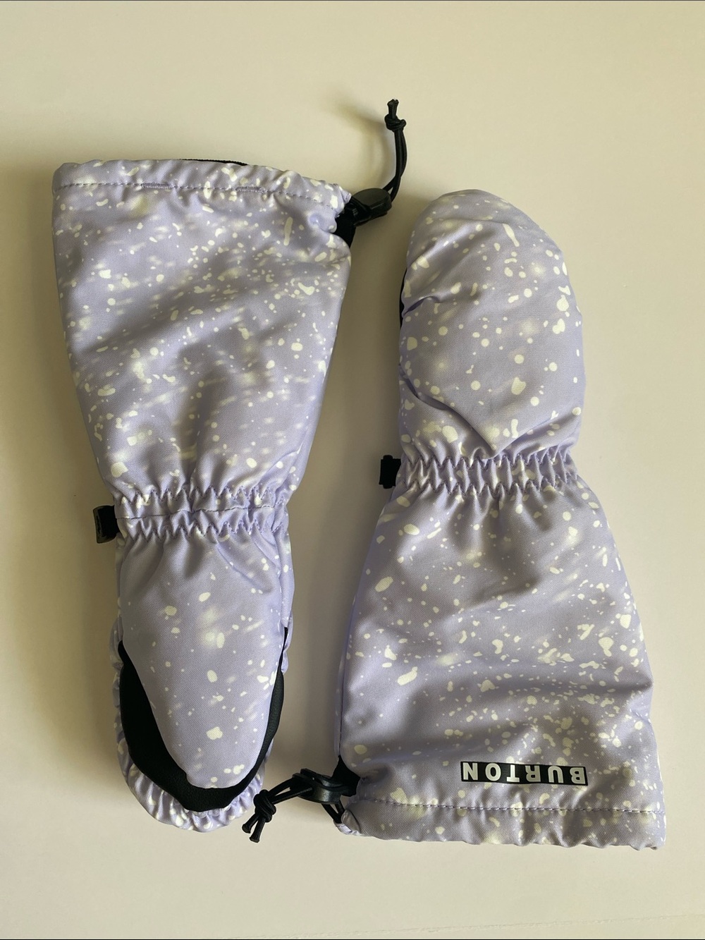 Burton Kids Lavender Splash Mittens with White Speckle Print 2T